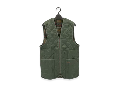 Barbour Quilted Waistcoat Zip-In Liner "Olive/Classic"