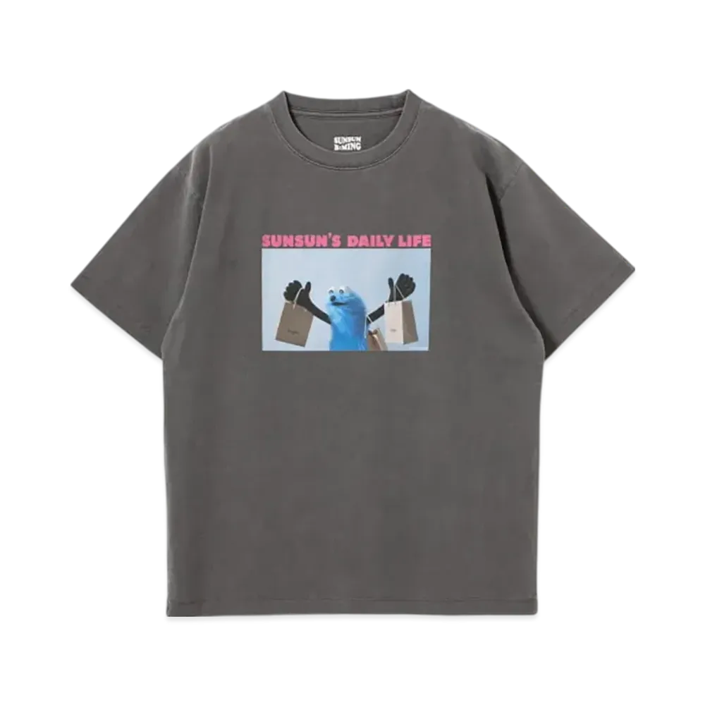 B:MING by BEAMS x PUPPET SUNSUN / Fade Photo Print T-Shirt Shop "InkBlack"