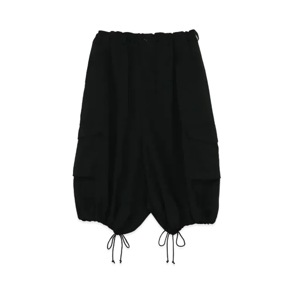Yohji Yamamoto Y's WOOL GABARDINE 6 BUTTONS STRING PANTS "Black"