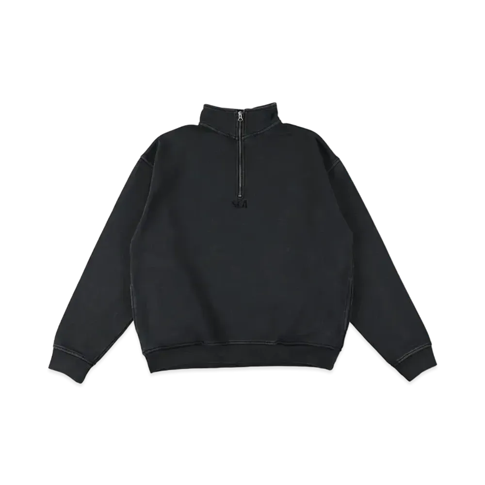 WIND AND SEA Sea Pigment Half Zip Sweat "Black"