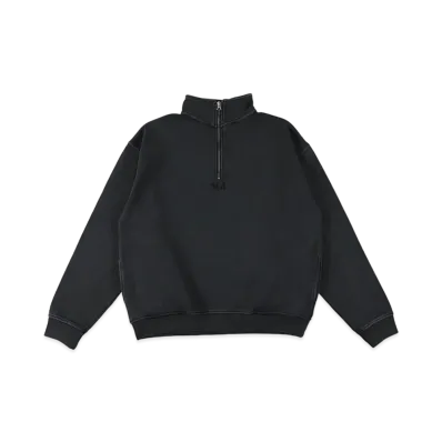 WIND AND SEA Sea Pigment Half Zip Sweat "Black"