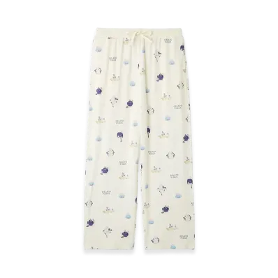 GELATO PIQUE x DRAGON QUEST Assorted Monster Allover Pattern Long Pants "Cream"