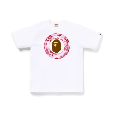 A BATHING APE ABC Camo Busy Works Tee "White/Pink"