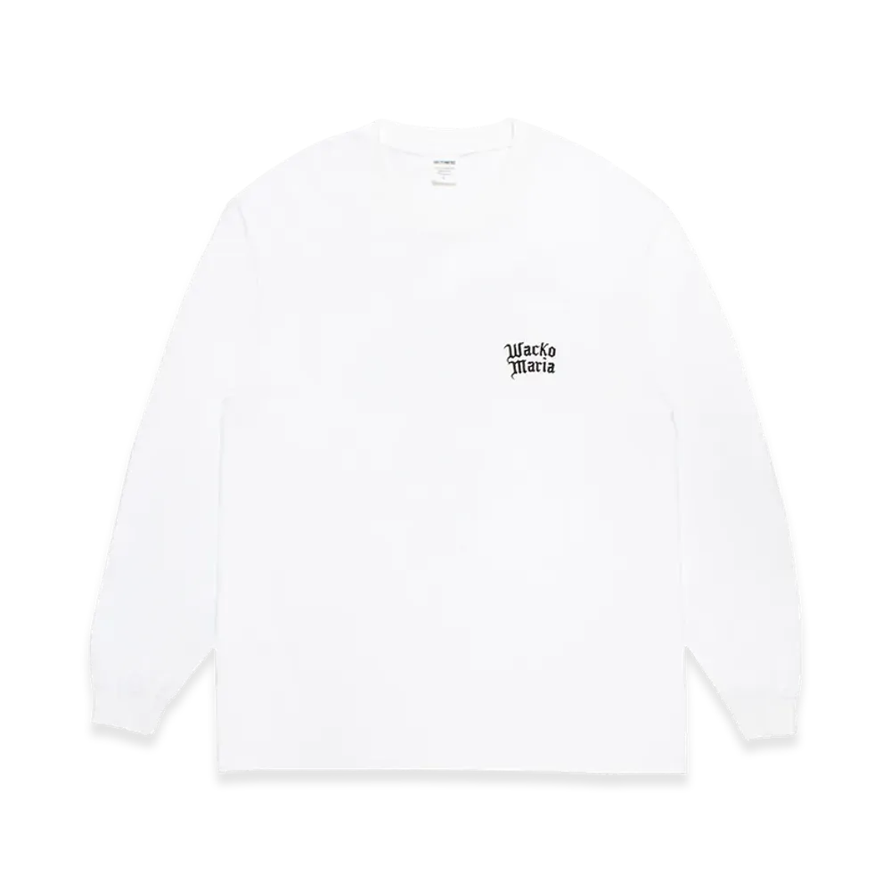 WACKO MARIA Washed Heavy Weight Long Sleeve T-Shirt "White"