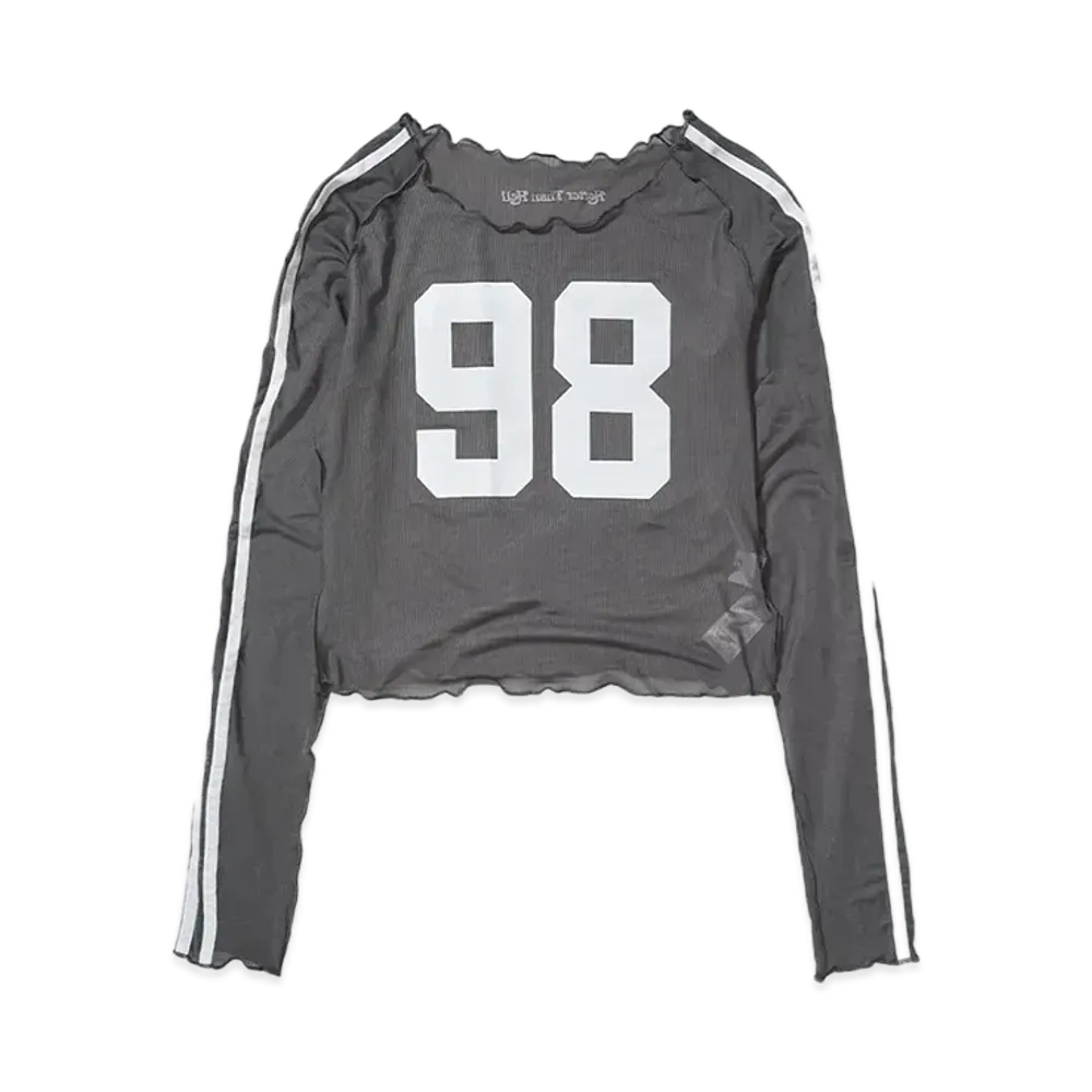 HTH Numbering long tee "GRAY"