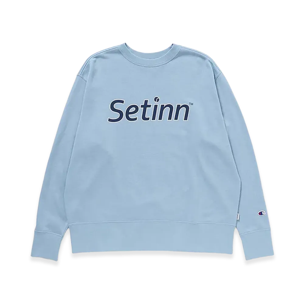 Setinn x Champion Script Outline Crew "Dusk Blue"