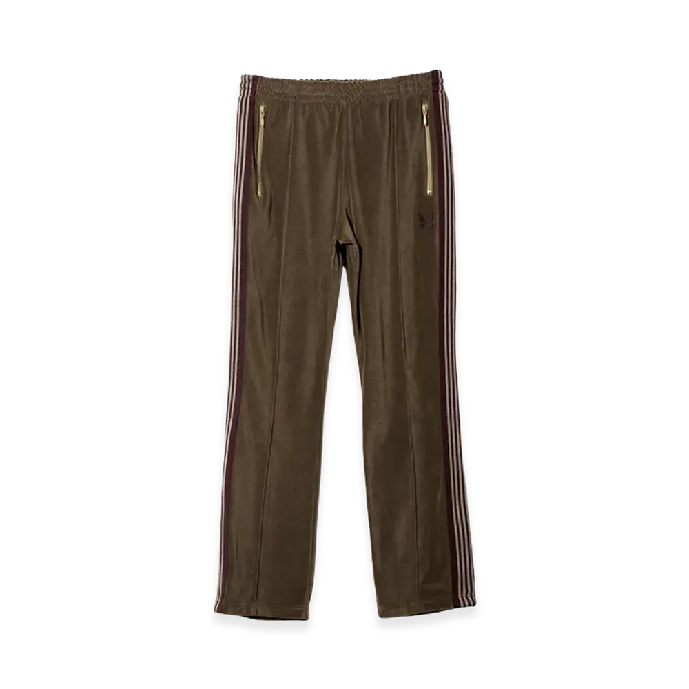 NEEDLES Narrow Track Pant - C/PE Velour "Taupe"