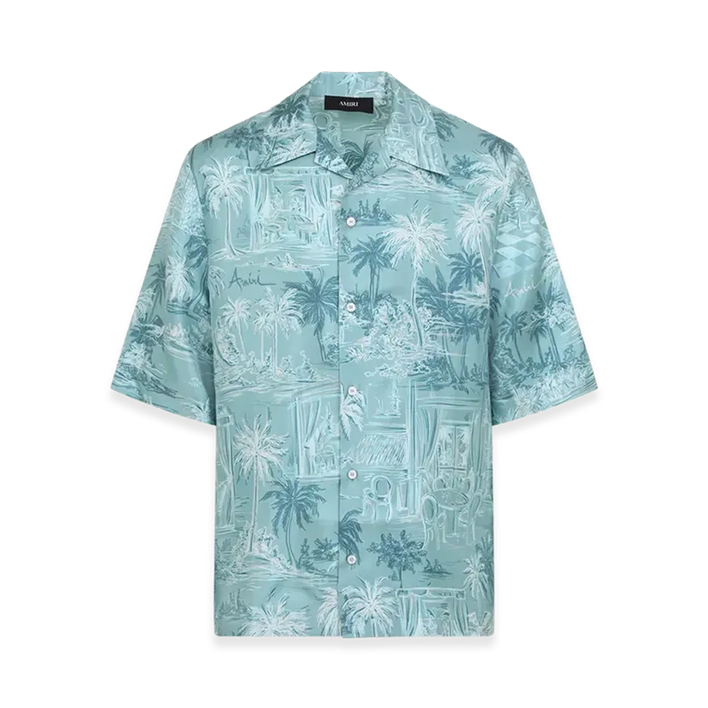 AMIRI Chateau Sketch Bowling Shirt "Ceramic"
