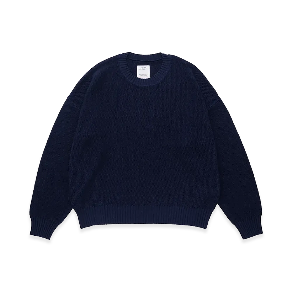 visvim Jumbo SB Knit L/S (Si/C) "Navy"