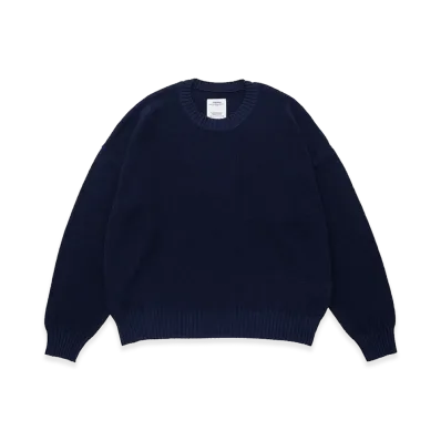 visvim Jumbo SB Knit L/S (Si/C) "Navy"