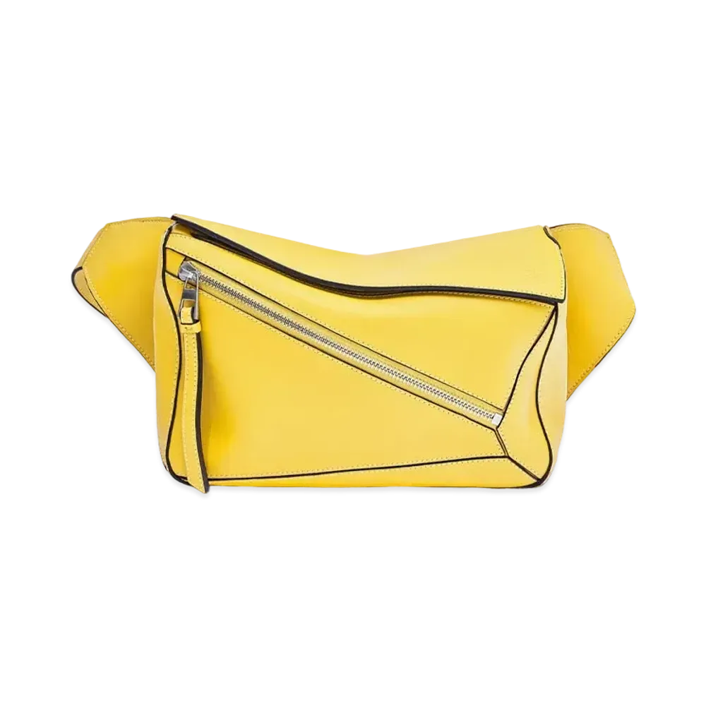 LOEWE Small Puzzle Bumbag In Classic Calfskin "Yellow"