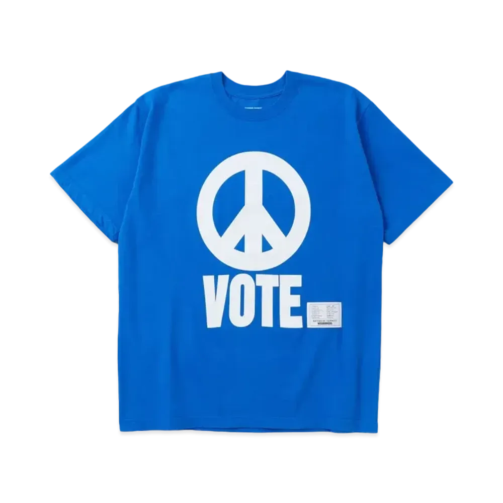 NEIGHBORHOOD x KATHARINE HAMNETT . Tee SS-1 "Blue"