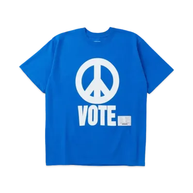 NEIGHBORHOOD x KATHARINE HAMNETT . Tee SS-1 "Blue"
