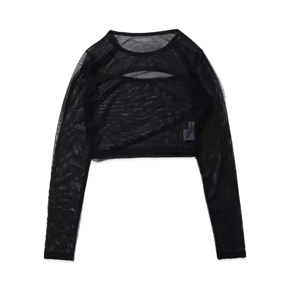 atmos pink Mesh Layered Mini Tops TX "Black"