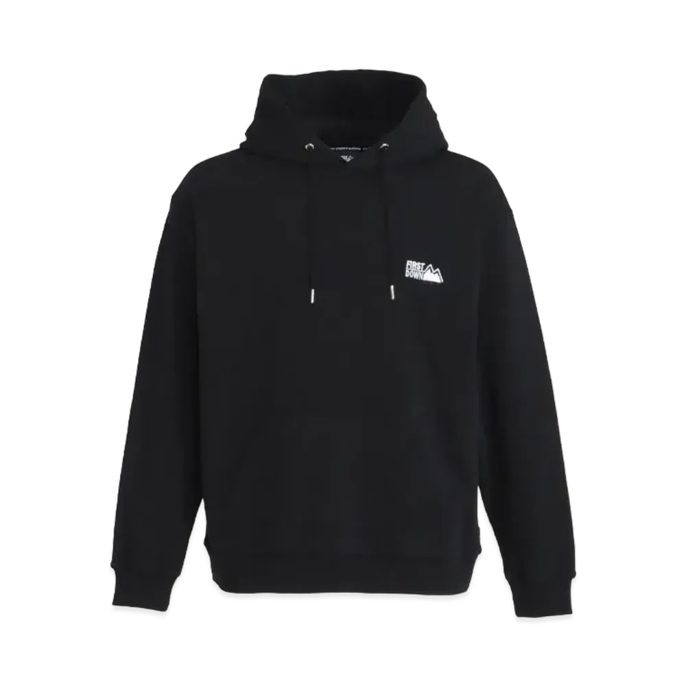 FIRST DOWN LOGO HOODED SWEAT "Black"