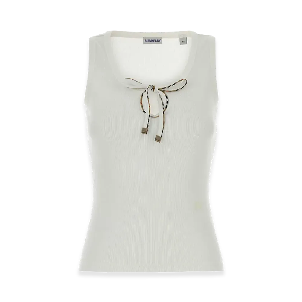 Burberry Women's Cotton Tank Top "White"