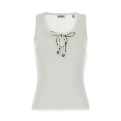 Burberry Women's Cotton Tank Top "White"