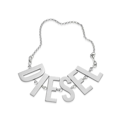 Diesel Dx1478 Stainless Steel Chain Necklace Bracelet "Silver"