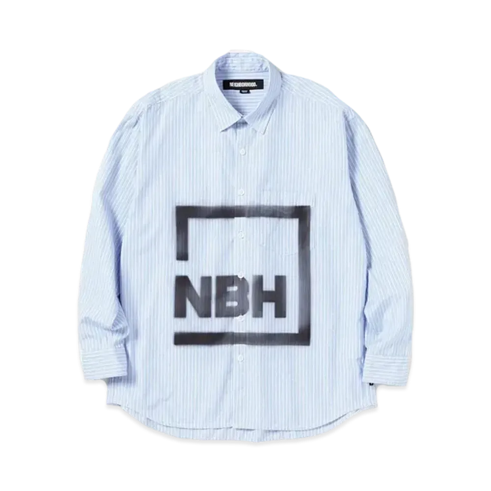 NEIGHBORHOOD Stencilprint SH LS . CO "Blue"
