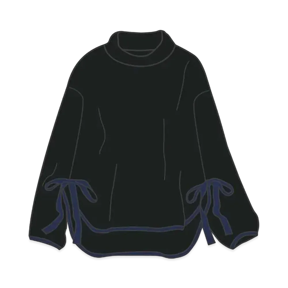 Uniqlo White Mountaineering Fleece Oversize Mockneck Pullover Women "Black"