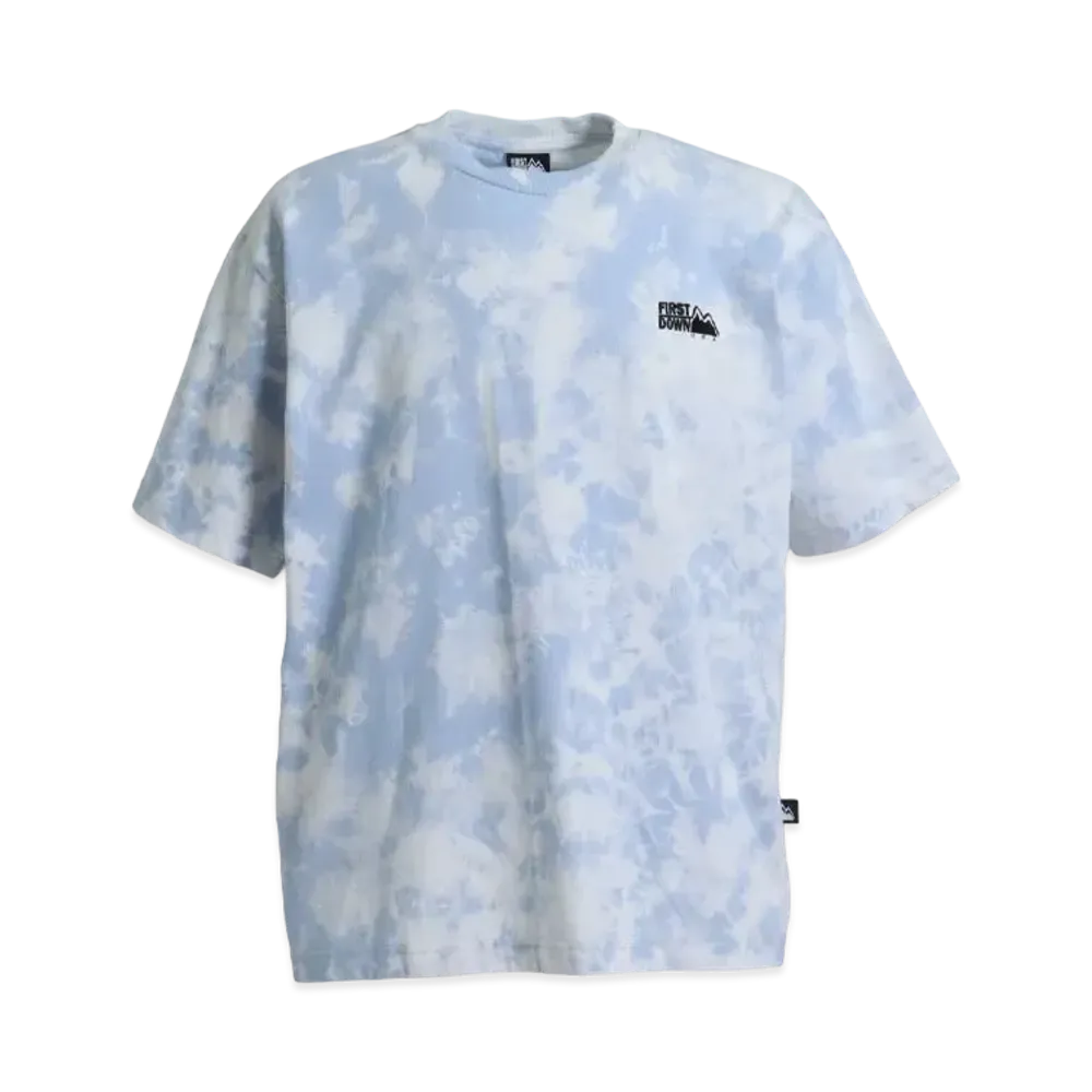 FIRST DOWN TIE DYE S/S T "Light Sax"