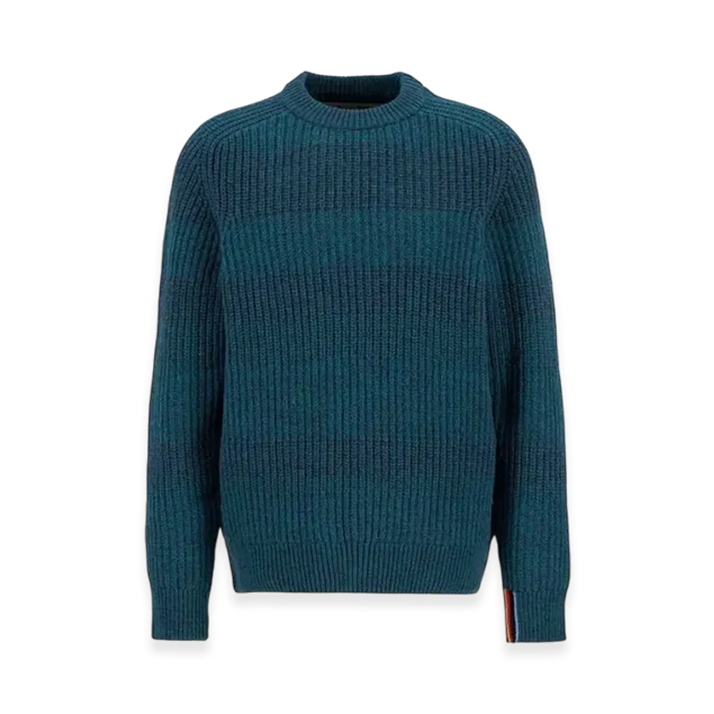Barbour x Paul Smith Saddle Crew Neck Knit "Blue"