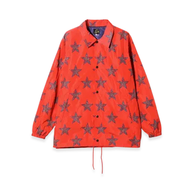 NEEDLES Coach Jacket - Poly Taffeta/Printed "Orange"