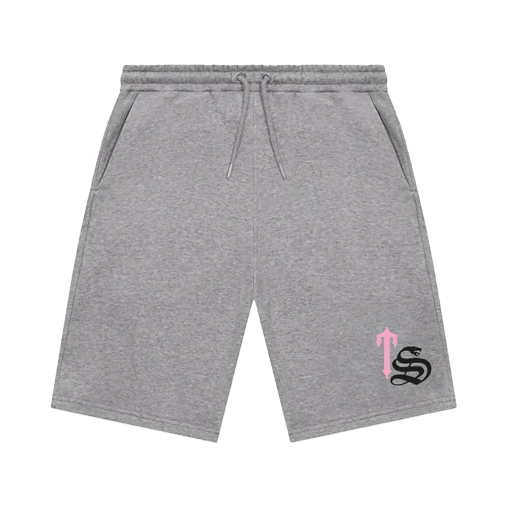 TRAPSTAR TS Script Print Shorts Set "White/Grey"