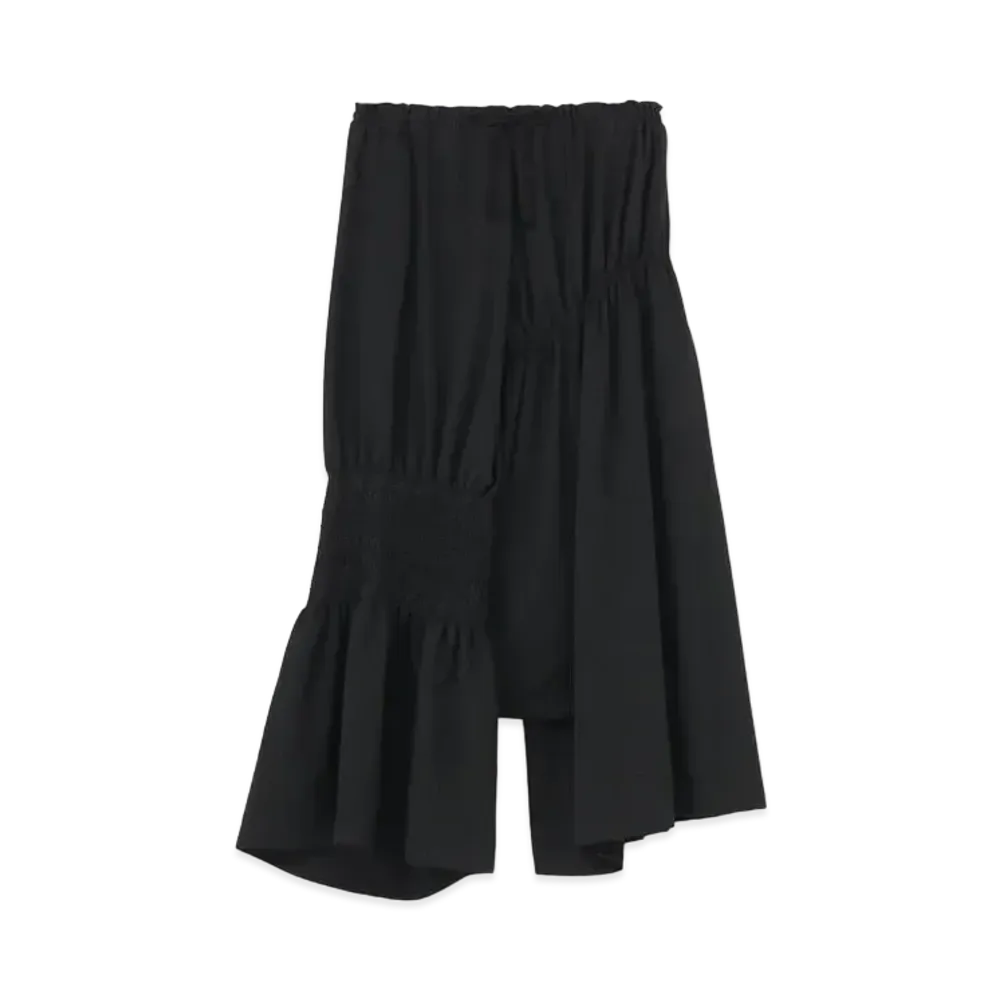 Yohji Yamamoto Y's WOOL GABARDINE GATHER PANTS "Black"