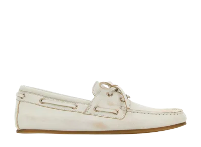 GUCCI Women's Camel Leather Loafers "White"