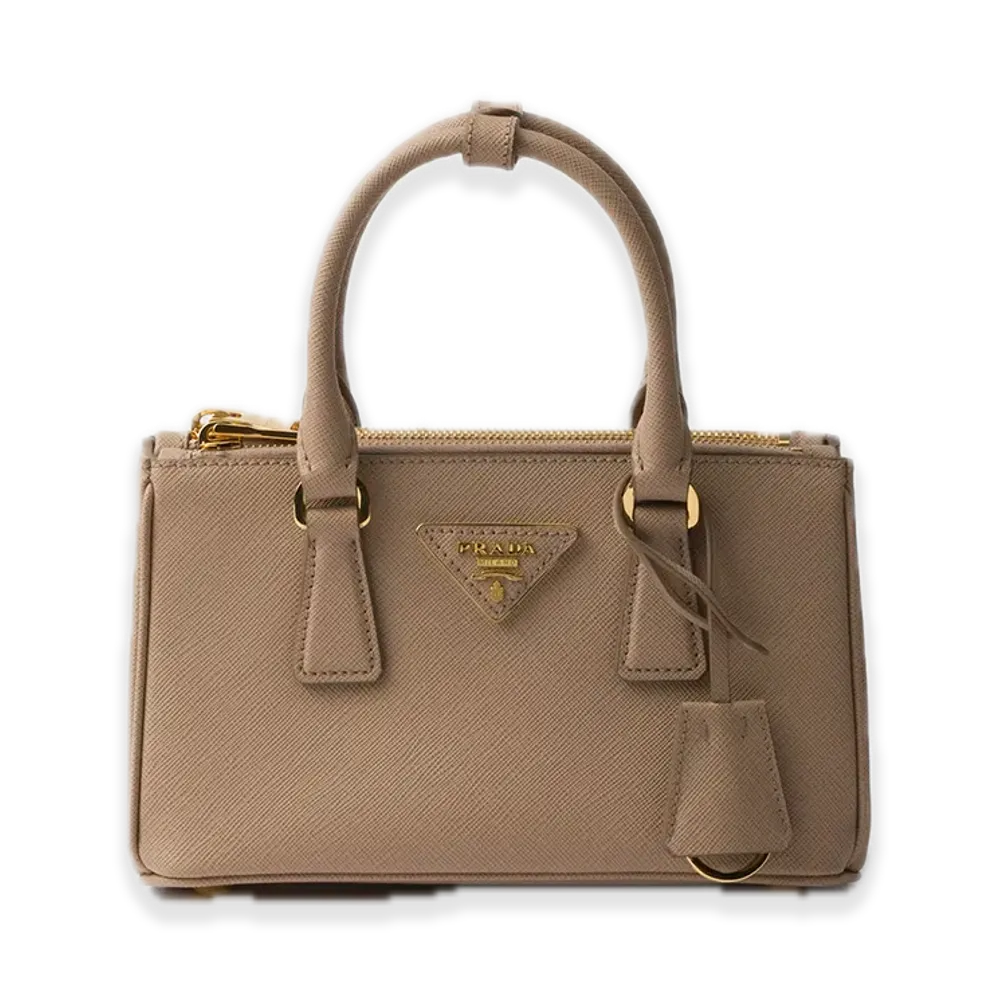 PRADA Saffiano Leather Mini Bag "Cameo Beige"