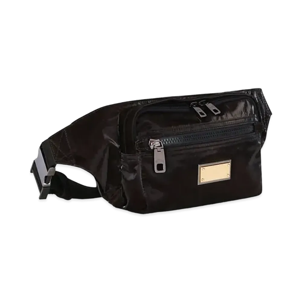 Dolce&Gabbana Sicily Dna Black West Pouch Nylon Logo Plate "Black"