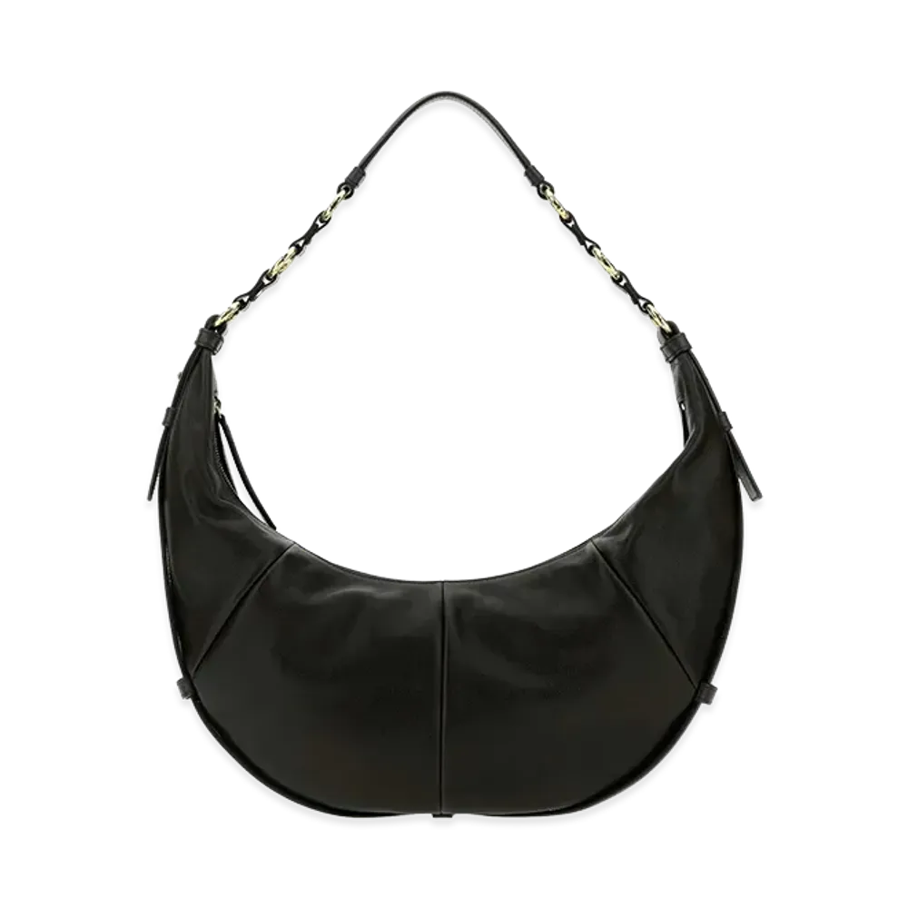 Saint Laurent Women's Leather Saharienne Handbag "Black"