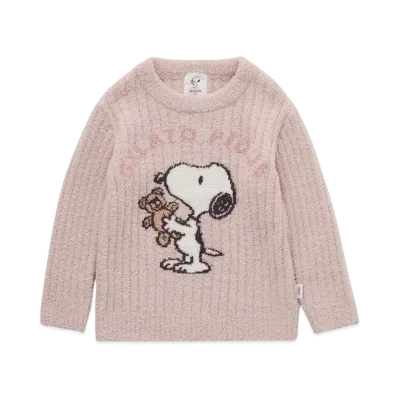 GELATO PIQUE x PEANUTS Kids Snoopy x Bear Jacquard Pullover "Pink"
