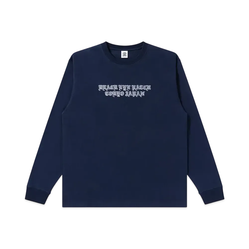 BlackEyePatch Lincoln Blackletters L/S Tee "Navy"