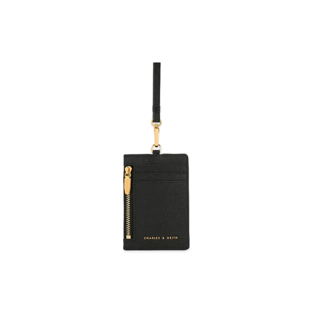 CHARLES & KEITH Side Zip Card Holder "Black"