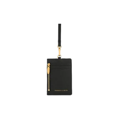 CHARLES & KEITH Side Zip Card Holder "Black"