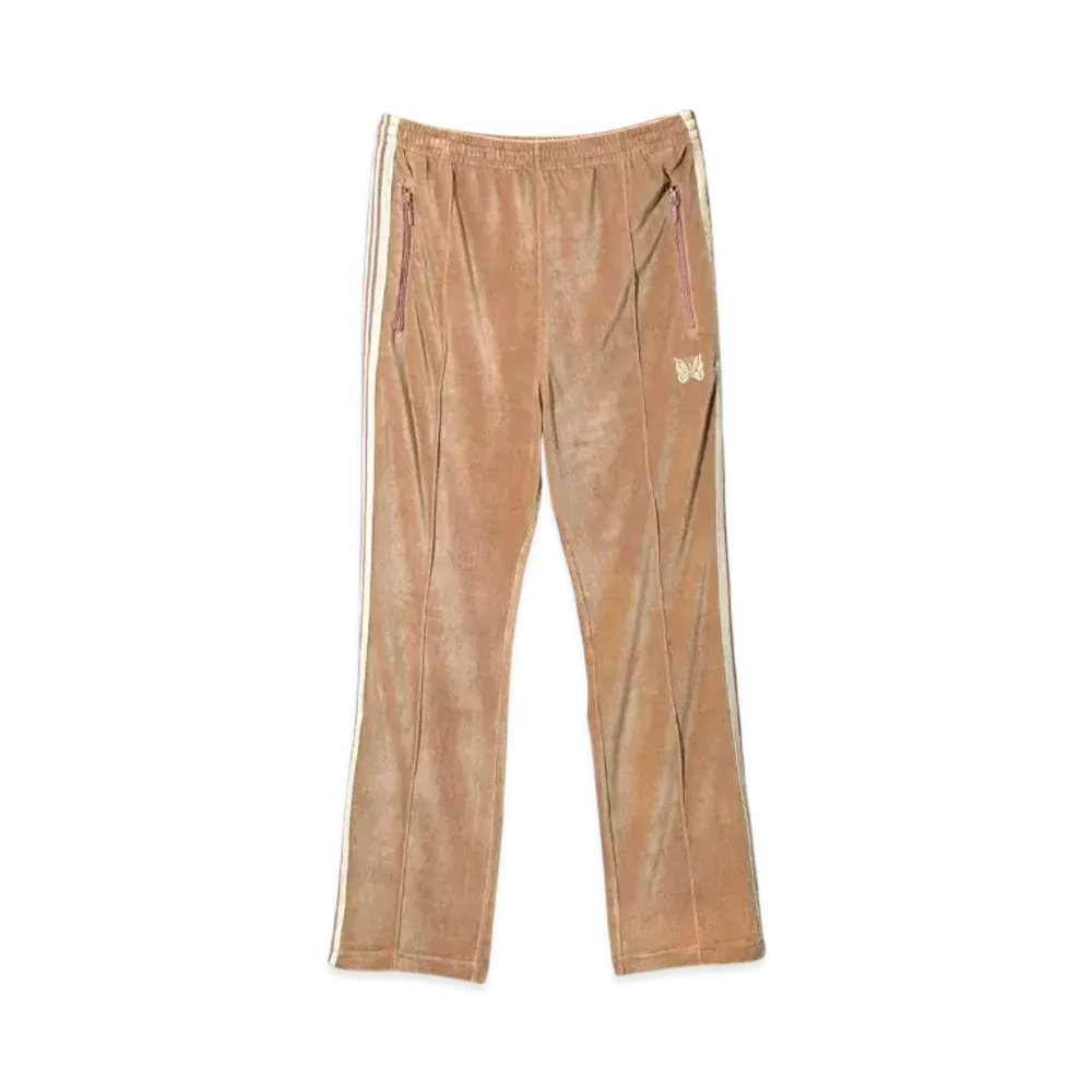 NEEDLES Narrow Track Pant - C/PE Velour "Beige"