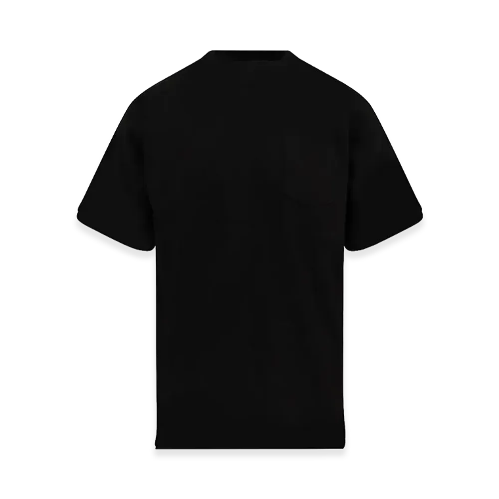 sacai Cotton T-Shirt with Nylon Inserts "Black"