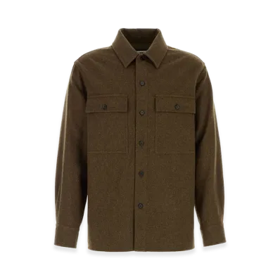 Jil Sander Wool Shirt "Teak/Khaki"