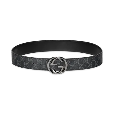 GUCCI 'Incrocio GG' Reversible Belt "Black"