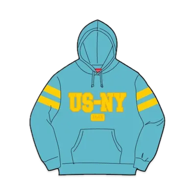 Supreme US-NY Hooded Sweatshirt "Light Aqua"