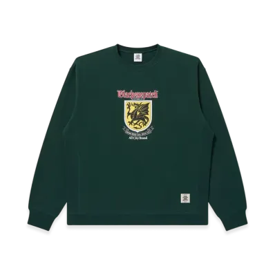BlackEyePatch Heraldic Dragon Crew Sweat "Green"