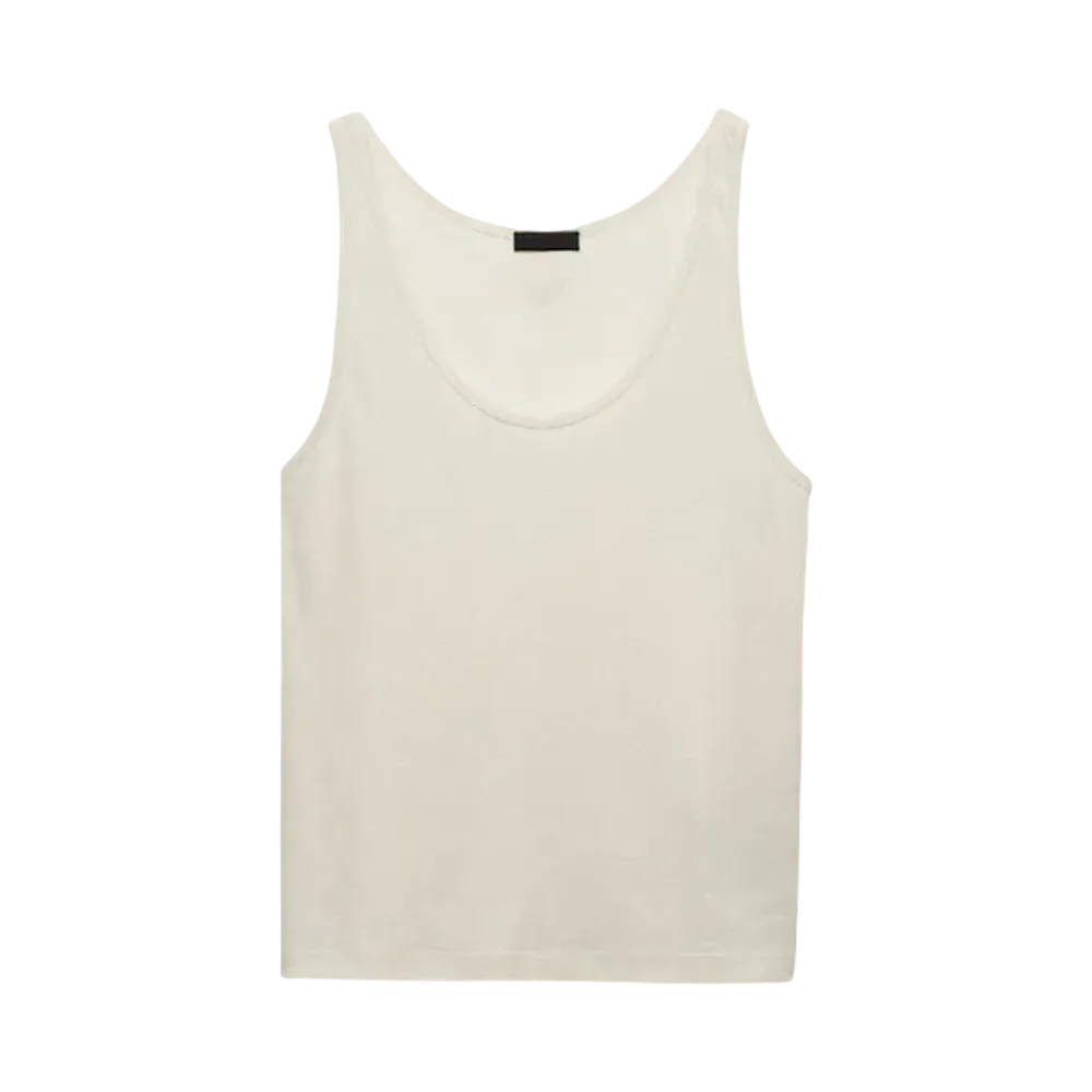 PRADA Men's Linen and Cotton Tank Top "Natural"