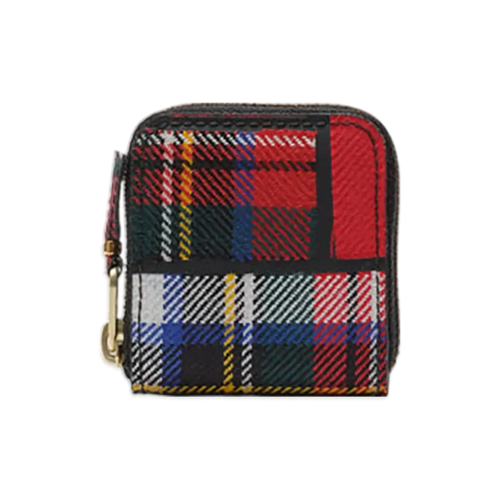 COMME des GARCONS Wallet Tartan Patchwork "Red"