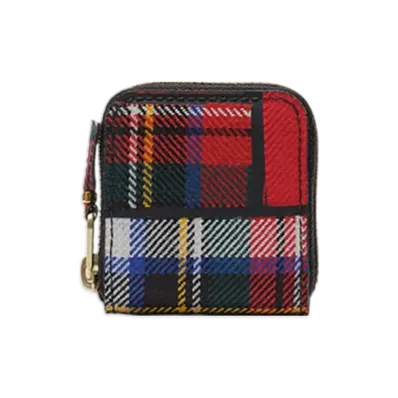 COMME des GARCONS Wallet Tartan Patchwork "Red"