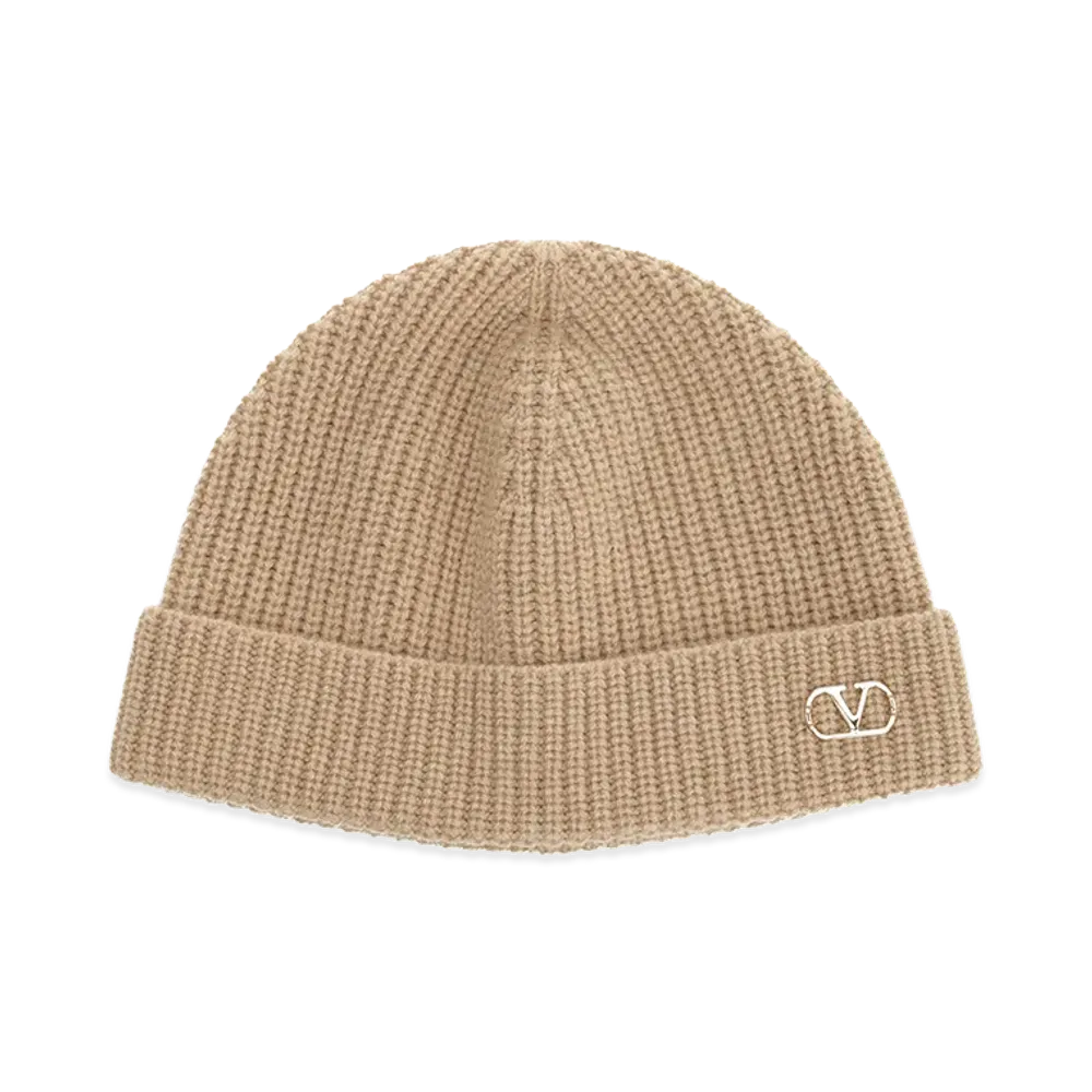 Valentino Cashmere Bennie Cap "Beige"
