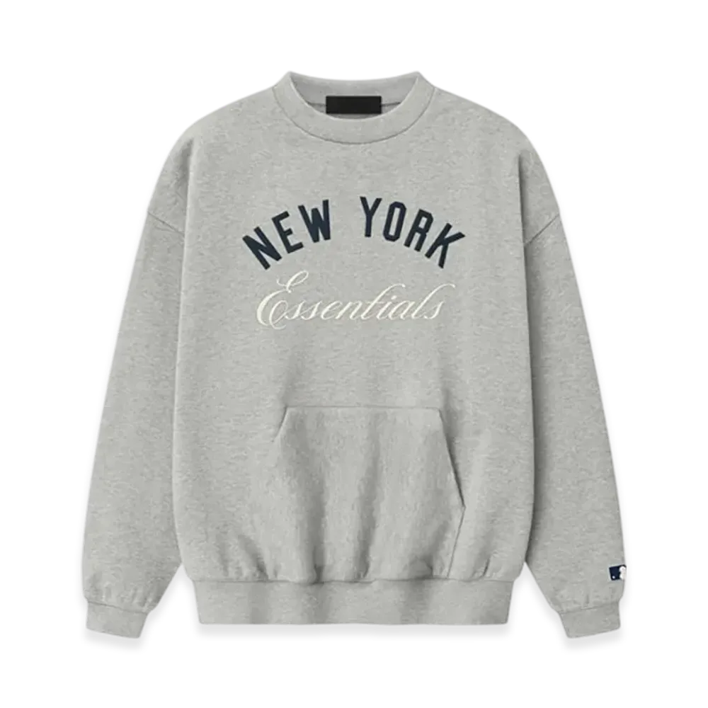 FEAR OF GOD ESSENTIALS Yankees Sport Crewneck "Concrete Heather"
