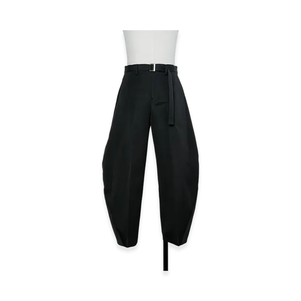 sacai Double-Faced Silk Cotton Pants "Black"