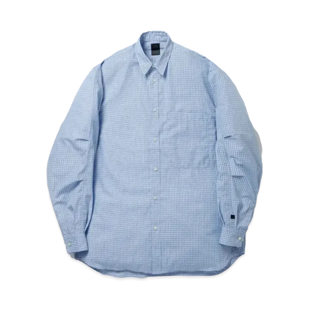 DAIWA PIER39 Tech Regular Collar Shirts L/S Tattersall "Sax Check"